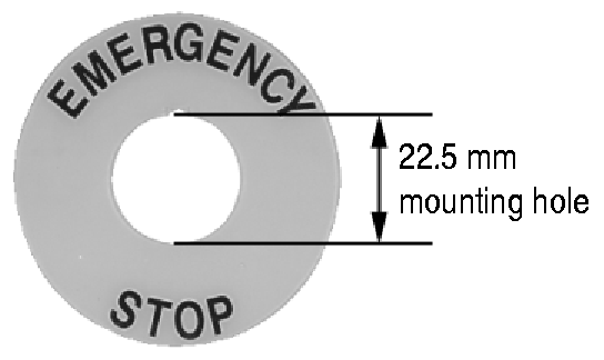 800F-15YE112 Etiqueta de emergencia