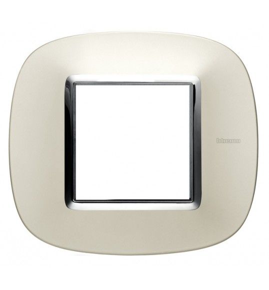 HB4802SAN Axolute Placca ellittica 2P Argento