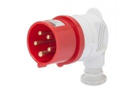 GW60090 Protected 90 Angled Plug 3P+N+E 16A 400V 6H