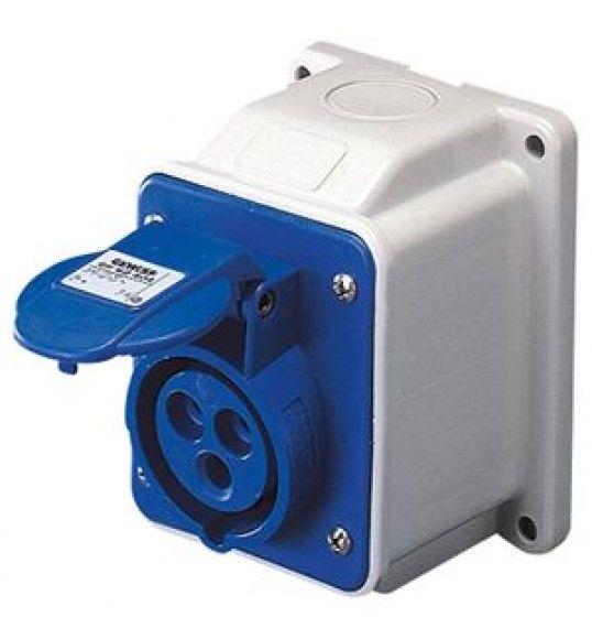 GW62409 Protected 10� Angled Surface-Mounting Socket 3P+N+E