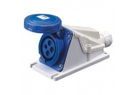 GW62557 Watertight 10 Angled Surface-Mounting Socket 3P+E 3