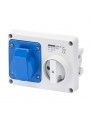 GW66104 Tomada fixa. horiz. c/ int. 16A-220V-2P+T IP44