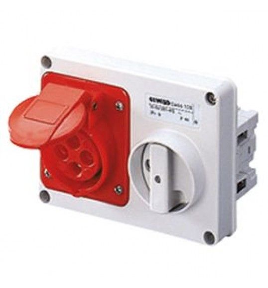 GW66120 Fixed Interlocked Horizontal Socket-Outlet-Without B