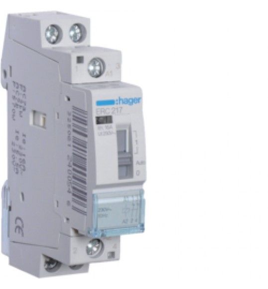 ERC217 Hager Rel de mando, 16A, 2NC, 230V