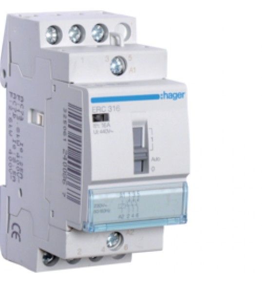 ERC316 Hager Relais de commande 16A, 3F, 230V