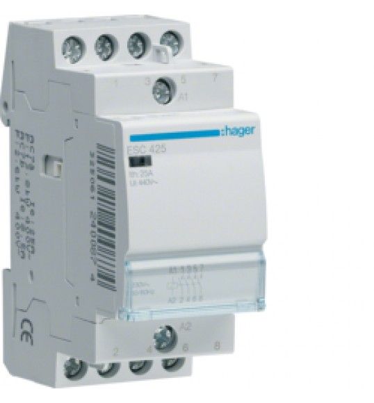 ESC425 Hager Contactor, 25A, 4NA, 230V