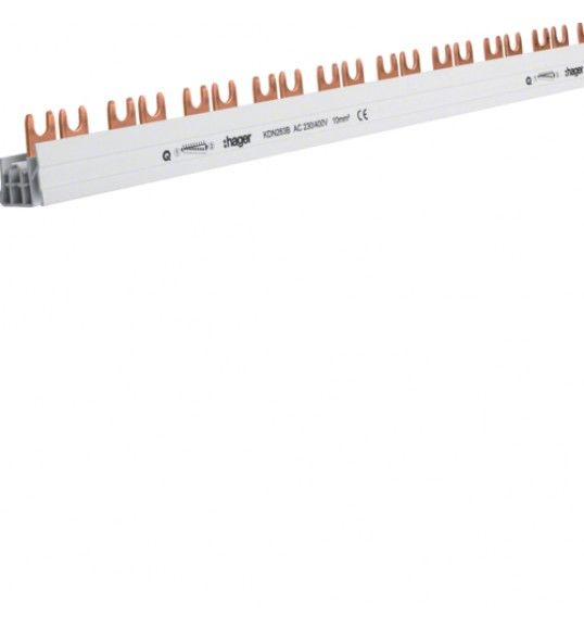 KDN263B Insulated busbar 2P fork 10mm 57M