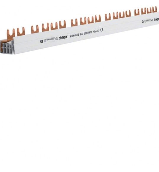 KDN463B Insulated busbar 4P fork 10mm 57M