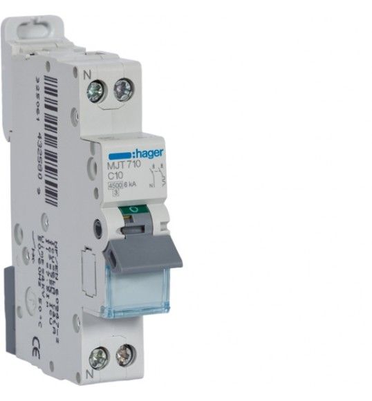 MJT710 Circuit breaker 1P+N 10A C 4.5/6KA 1 M