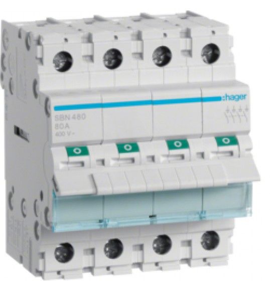 SBN480 Hager Interrupteur 4P 80A