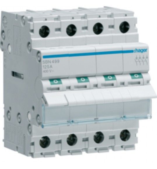 SBN499 Hager Interruptor modular, 4 polos, 125A