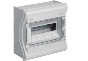 VE112SN Hager Caja s. est.VE,ext.,IP65,1F,12M, p.trans