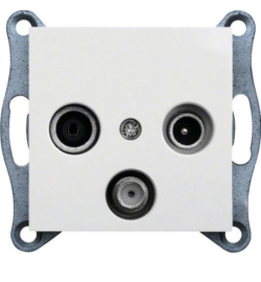 WL3110 lumina 2 Socket TV+FM+SAT terminal, white
