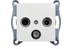 WL3110 lumina 2 Socket TV+FM+SAT terminal, white