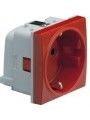 WS164 systo Schuko Socket tamperproof with shutters, red