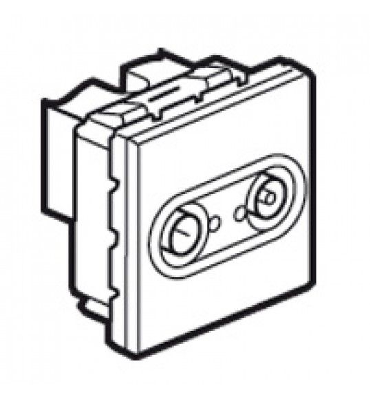 078783 TV/Radio-Einzeldose, Farbe: wei?
