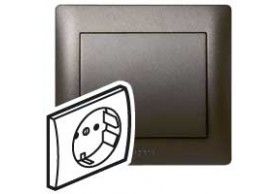 771221 Abdeckung Schutzkontaktsteckdose erhhter Berhrungsschutz Galea Dark Bronze
