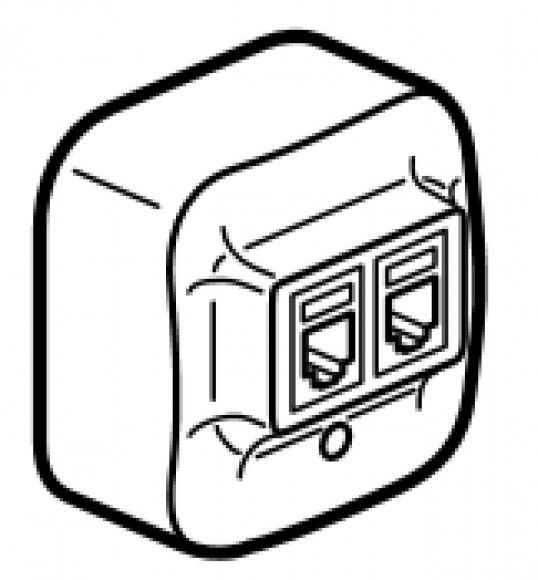 782428 Forix 2xRJ45 Cat5E Socket