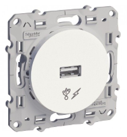 S520408 Odace USB 5V power socket white