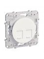 S520486 Odace double RJ45 white Cat. 6