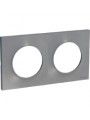 S520704E Odace 2 gang cover plate aluminium