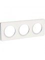 S520806 Schneider Odace Touch  plaque 3 postes horizontaux ou verticaux entraxe 71mm blanc