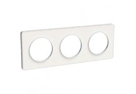 S520806 Schneider Odace Touch  plaque 3 postes horizontaux ou verticaux entraxe 71mm blanc