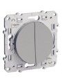 S530214 Schneider Odace double va-et-vient aluminium  connexion rapide