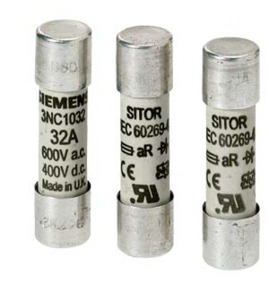 3NC2225 Siemens Cartouche fusible cylindrique SITOR, 22x58 mm, 25 A, aR, Un CA : 690 V, Un CC...