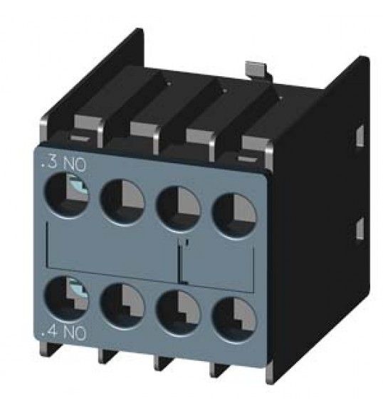 3RH2911-1HA10 Siemens Contact auxiliaire 1NO, circuits: 1NO pour contacteurs auxiliaires et moteur.