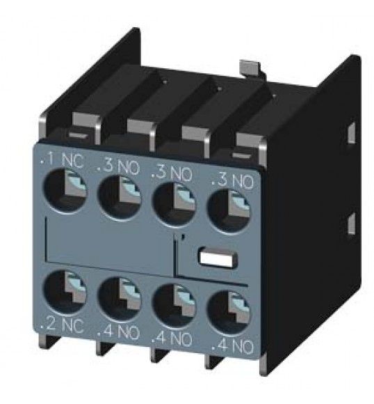 3RH2911-1HA31 Siemens Contact auxiliaire 3NO+1NF circuits: 1NF, 1NO, 1NO pour contacteurs auxiliai.