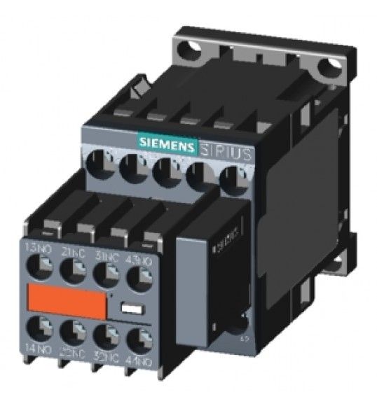 3RT2018-1CP04-3MA0 Siemens Contactor, AC-3e, 16 A/7,5 kW/400 V, 3 polos, 230 V AC, 50/60 Hz, 2 NA + 