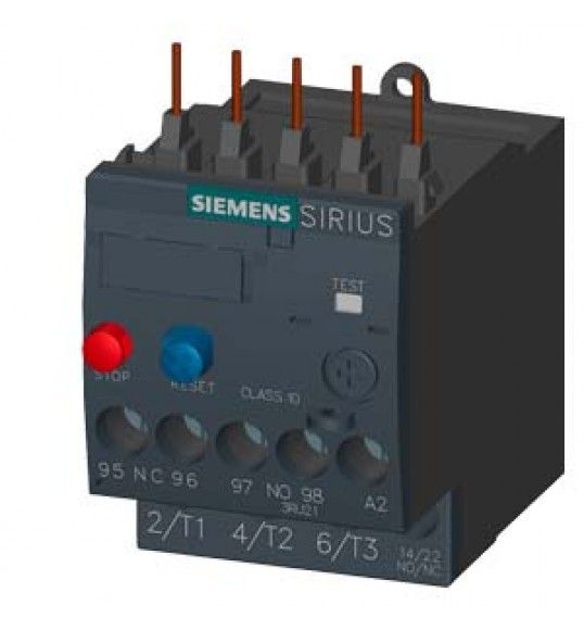 3RU2116-1AB0 Siemens Relais de surcharge 1,1-1,6A protection moteur S00, Class 10, montage sur con..