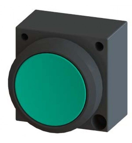 3SB3000-0AA41 DRUCKTASTER, 22MM, RUND, KUNSTSTOFF, GRUEN, DRUCKKNOPF, FLACH, MIT HALTER !!! Auslaufp