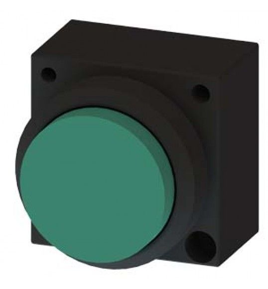 3SB3000-0BA41 DRUCKTASTER, 22MM, RUND, KUNSTSTOFF, GRUEN, DRUCKKNOPF, HOCH, MIT HALTER !!! Auslaufpr