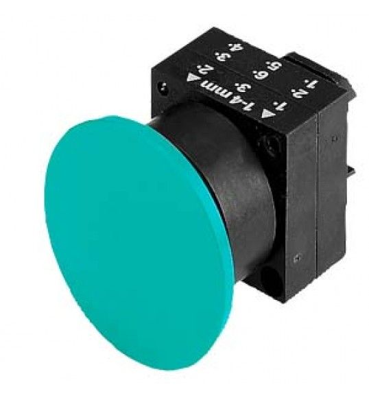 3SB3000-1GA11 PILZDRUCKTASTER, 22MM, RUND, KUNSTSTOFF, SCHWARZ, 40MM, TASTEND, MIT HALTER !!! Auslau