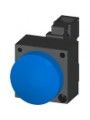 3SB3204-6AA50 LEUCHTMELDER, 22MM, RUND, KUNSTSTOFF, BLAU, LINSE, GLATT, MIT HALTER, LAMPENFASSUNG BA
