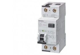 5SU1354-7KK06 Siemens Interruptor dif./aut., 10 kA, 1 polo+N, tipo A, 30 mA, curva C, In: 6 A, Un A.