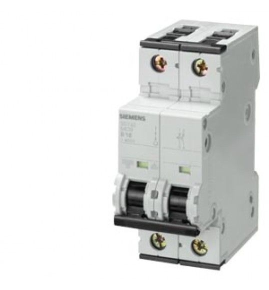 5SY6204-7 Siemens Disjoncteur modulaire 400V 6kA, 2 ples, C, 4A, P=70mm