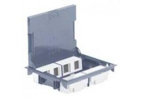 089626 Floor box - reduced height 65 mm - 16 modules - cover