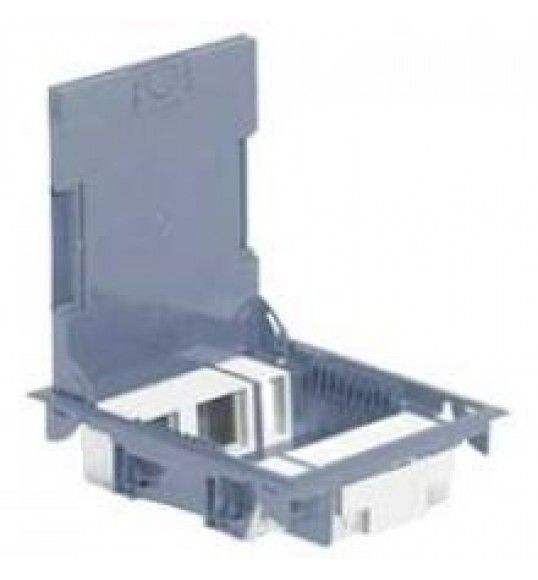 089621 Floor box - reduced height 65 mm - 10 modules - cover
