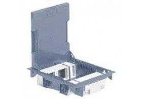 089621 Floor box - reduced height 65 mm - 10 modules - cover