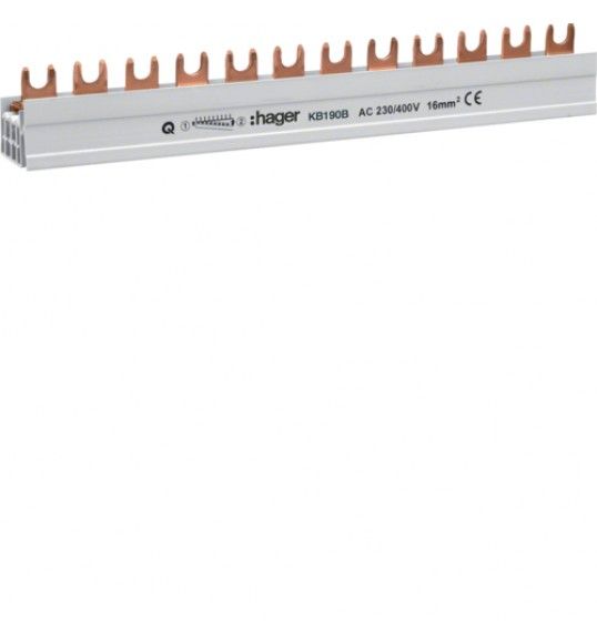 KB190B Insulated busbar 1P prong 20mm 57M