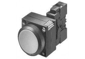 3SB3202-0AA11 DRUCKTASTER, 22MM, RUND, KUNSTSTOFF, SCHWARZ, DRUCKKNOPF, FLACH, MIT HALTER, 1S, SCHRA