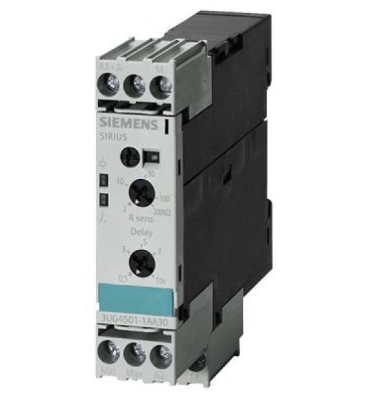 3UG4501-1AW30 Siemens Rel de vigilancia analgico, vigilancia de parada de 2 a 200 kOhm