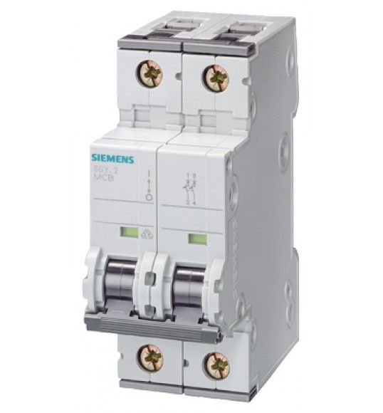 5SY5232-7 Siemens Disjoncteur modulaire tous courants 440V CC 400V CA 10kA, 2 ples, C, 32A