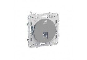 S530497 Odace 6 contact RJ12 socket aluminium