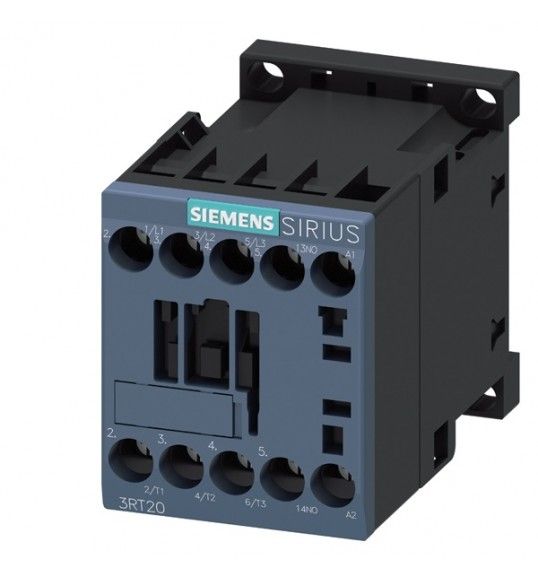 3RT2017-1AF01 Siemens Contattore, AC-3e, 12A/5,5kW/400V, a 3 poli, AC110V, 50/60Hz, 1NO, mors.