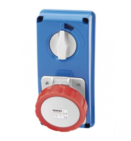 GW66309N Vertical Fixed Interblocked Socket Outlet-Without B
