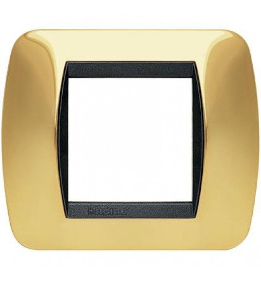 L4802OR living int - placca 2 posti oro vero